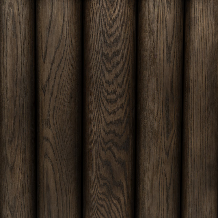 Toasted Brown Oak Wood Rectangular Console Table