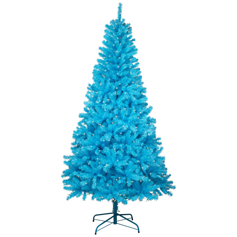 Sky Blue 6' Pre-Lit Pine Christmas Tree with Clear Lights