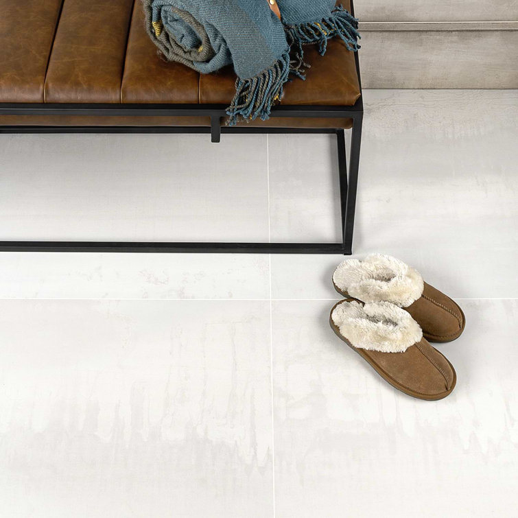 Large Format Light Silver Matte Porcelain Floor and Wall Tile