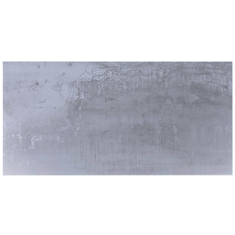 Aspire 12" x 24" Gray Matte Porcelain Wall & Floor Tile
