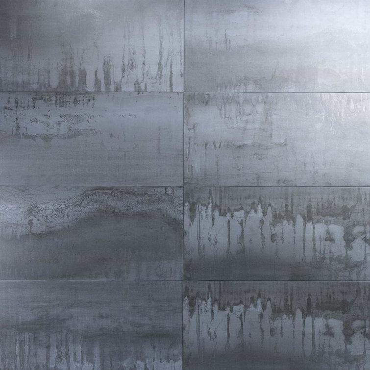 Aspire 12" x 24" Gray Matte Porcelain Wall & Floor Tile
