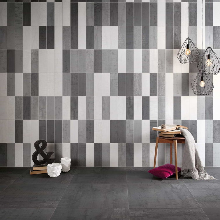 Large Format Dark Gray Matte Porcelain Floor and Wall Tile