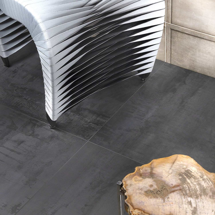 Large Format Dark Gray Matte Porcelain Floor and Wall Tile