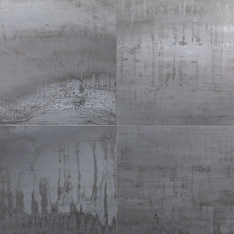 Large Format Light Gray Matte Porcelain Square Tile