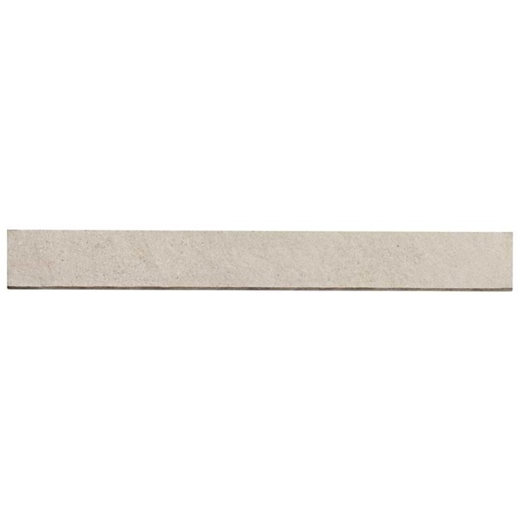 Crema Beige Matte Porcelain 3x24 Bullnose Tile Trim