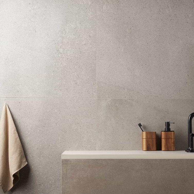 Fumo 24" x 24" Matte Porcelain Stone Look Wall and Floor Tile