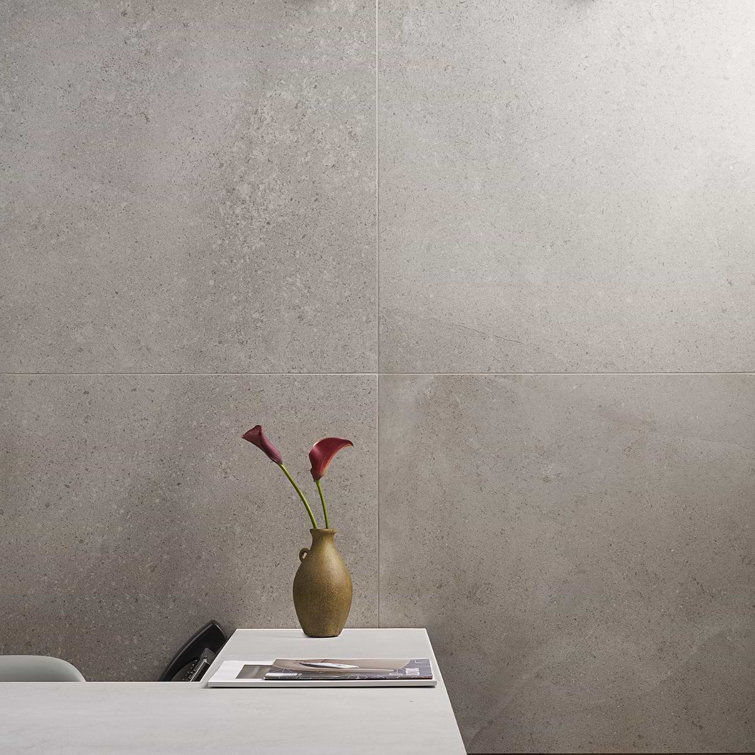 Fumo 24" x 24" Matte Porcelain Stone Look Wall and Floor Tile