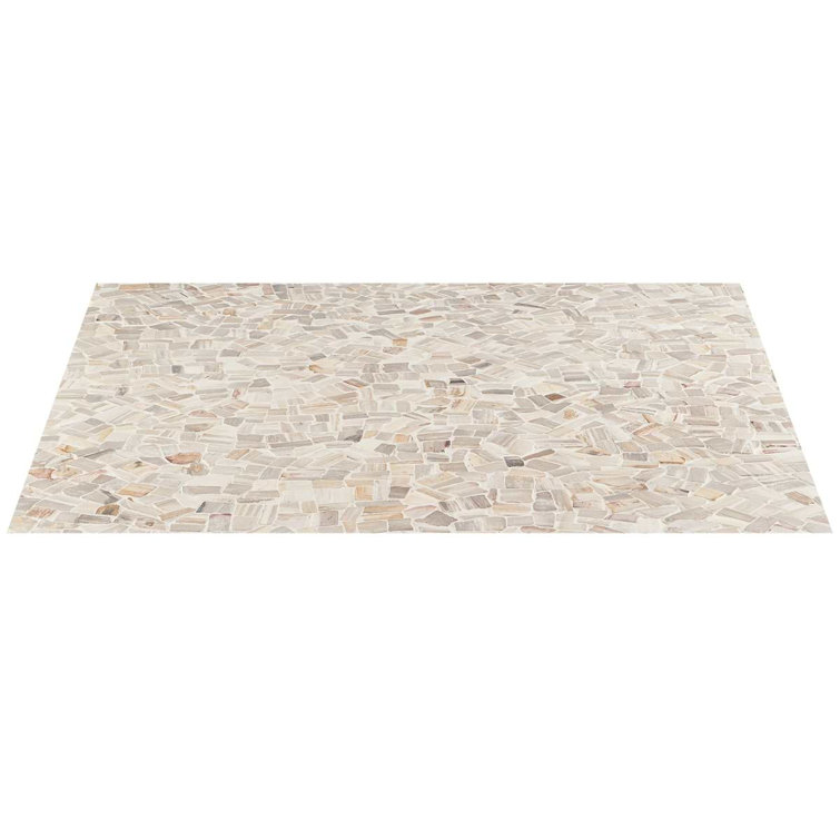 Petra Tumbled Brown Marble Mosaic Tile 12" x 12"