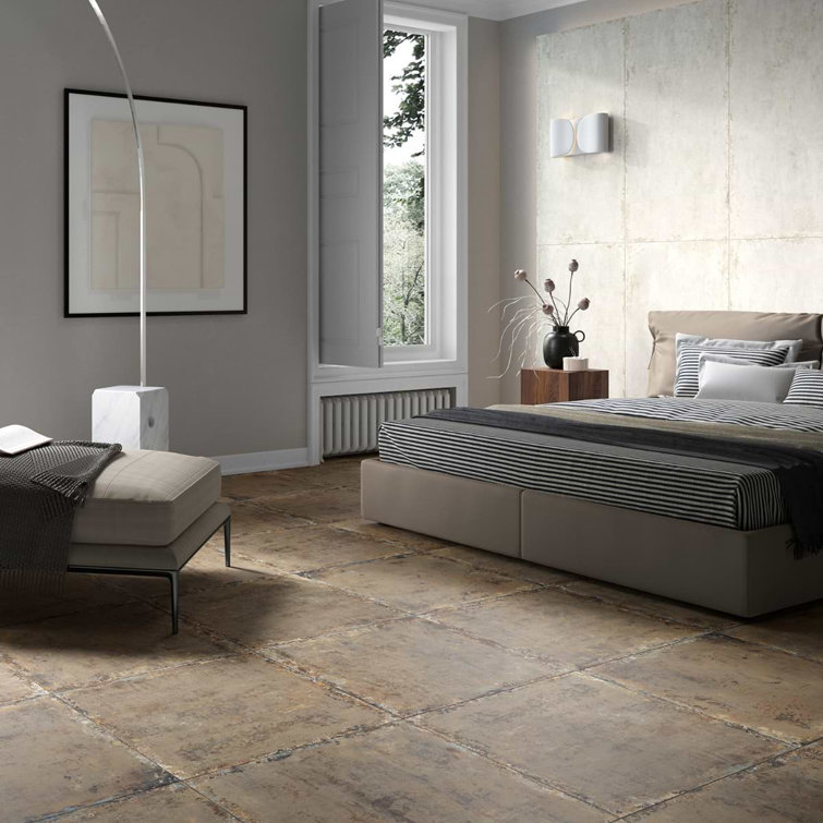 Mantis 24" Matte Brown Porcelain Stone Look Tile