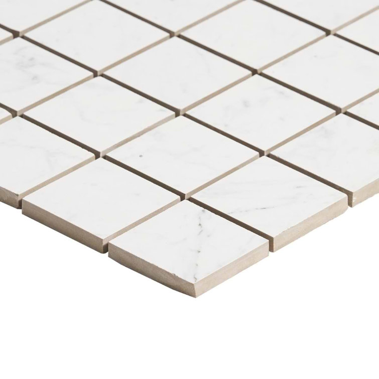 Carrara Giola Matte Porcelain Mosaic Tile for Kitchen and Bathroom