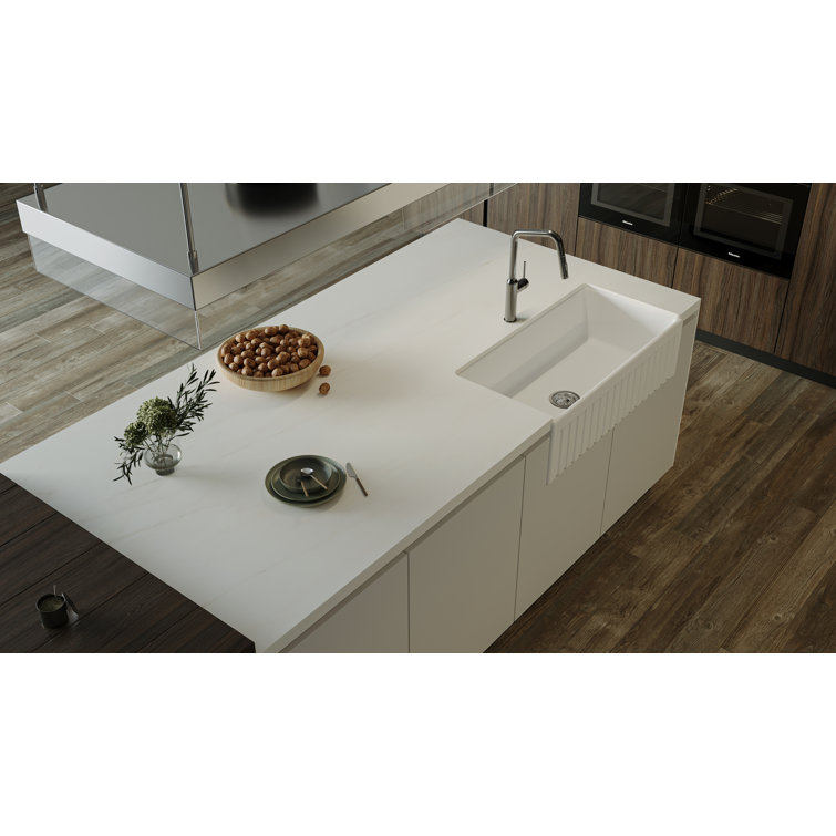 White Fireclay 36'' Single Bowl Farmhouse Kitchen Sink