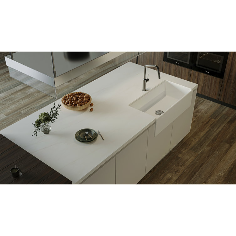 White Fireclay 36'' Single Bowl Farmhouse Kitchen Sink