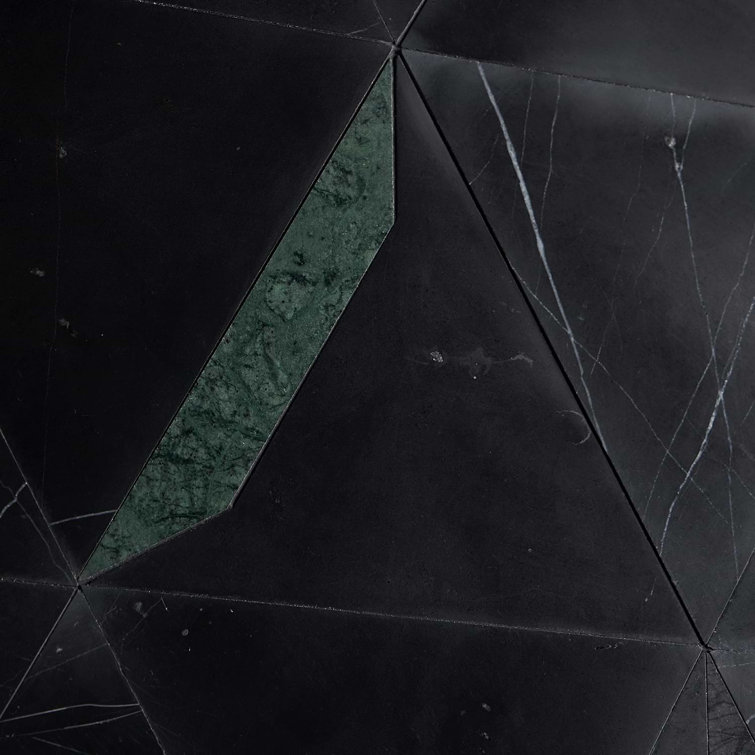Santana Black Marble Hexagon Mosaic Tile
