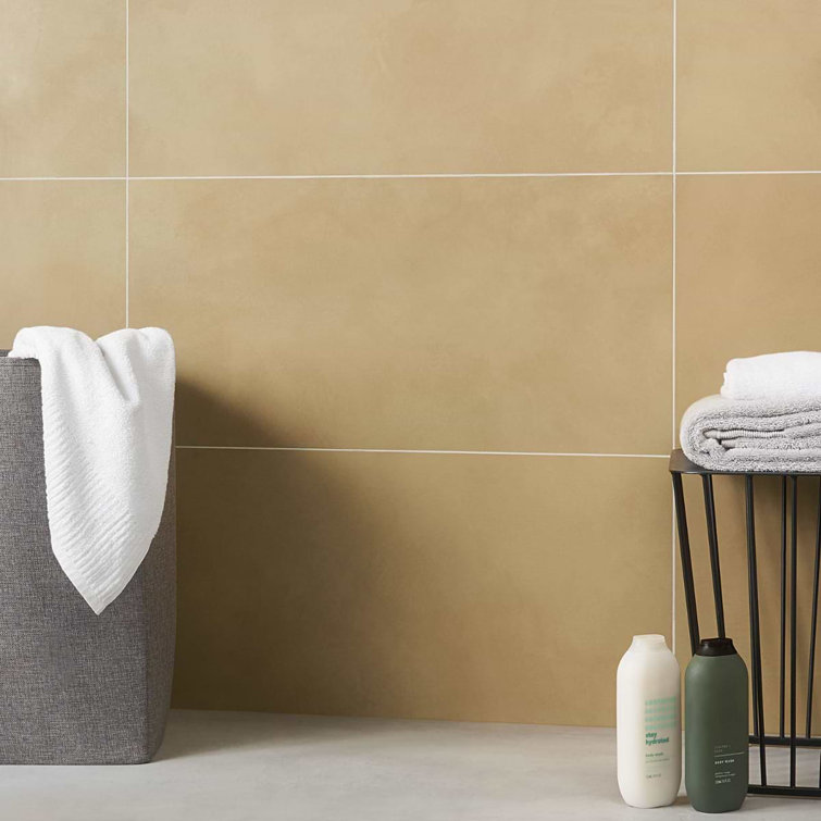 Catlinite Large Yellow Matte Porcelain Rectangular Tile