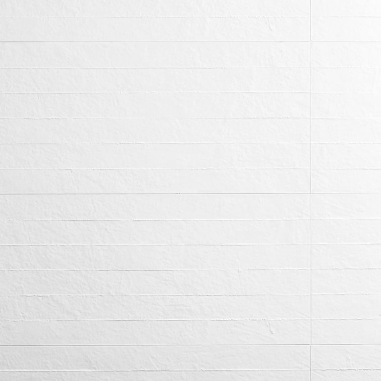Angela Harris Matte White Ceramic Patterned Wall Tile