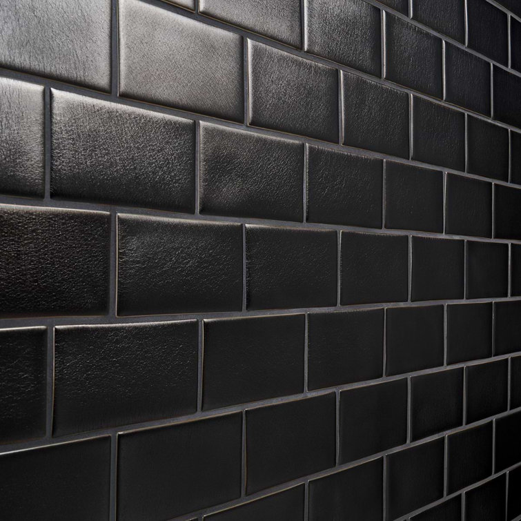 Gunmetal Matte Ceramic Subway Wall Tile