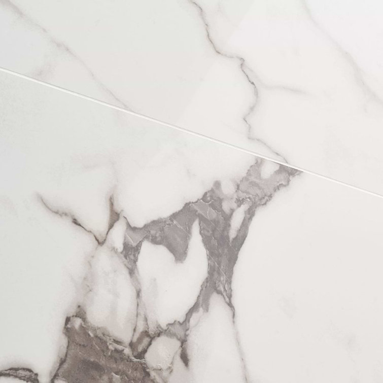 Statuario Venato 12" x 24" Polished Marble Look Porcelain Tile