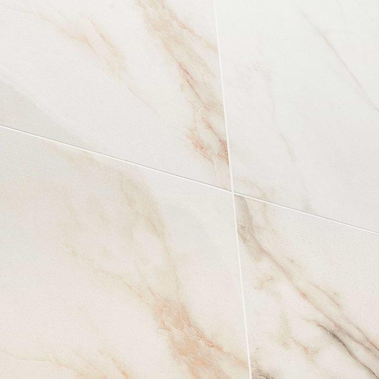 Calacatta Rustico 12" x 24" Polished Marble Look Porcelain Tile