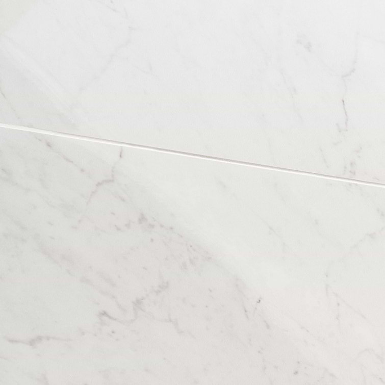 Saroshi Carrara Giola 12" x 24" Polished Marble Look Porcelain Tile