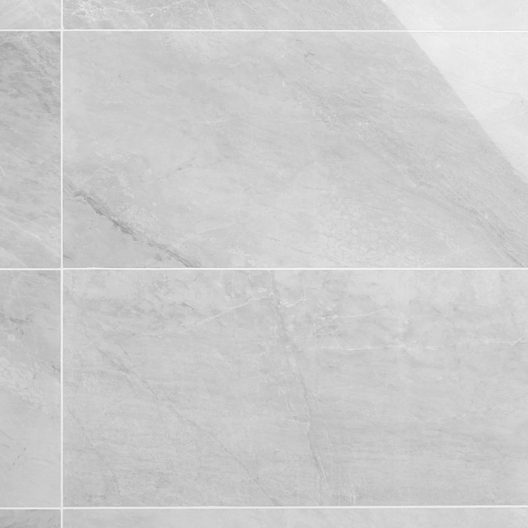 Frost Gray 12" x 24" Polished Marble Look Tile