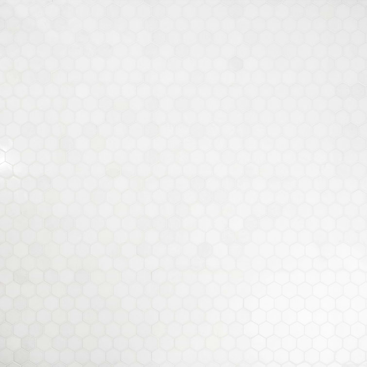 White Thassos Hexagon Marble Mosaic Tile Sheet for Kitchen and Bathroom