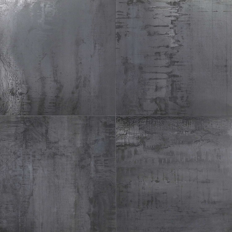 Large Format Dark Gray Matte Porcelain Floor and Wall Tile