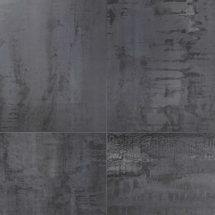 Large Format Dark Gray Matte Porcelain Floor and Wall Tile