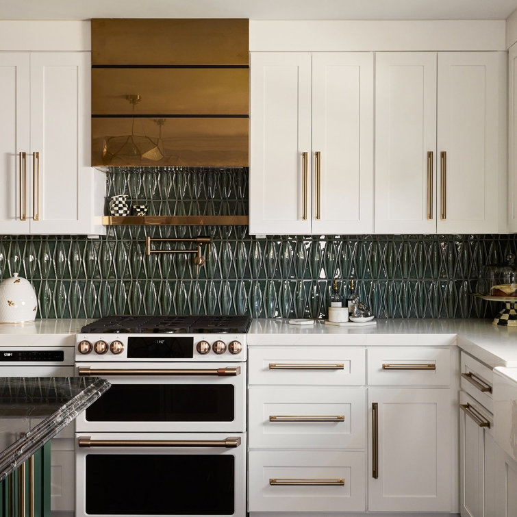 Deep Emerald Glossy Ceramic Mosaic Tile for Walls