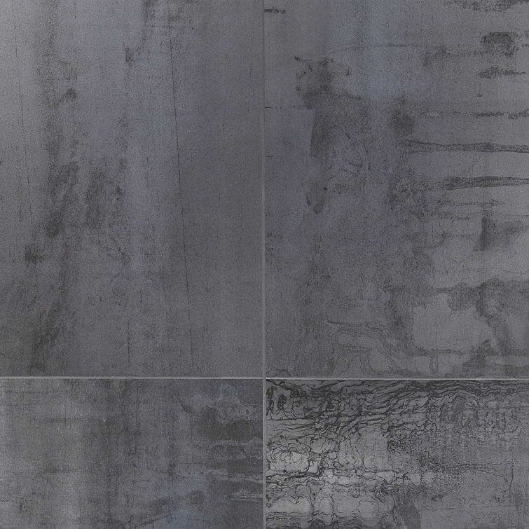 Large Format Dark Gray Matte Porcelain Floor and Wall Tile