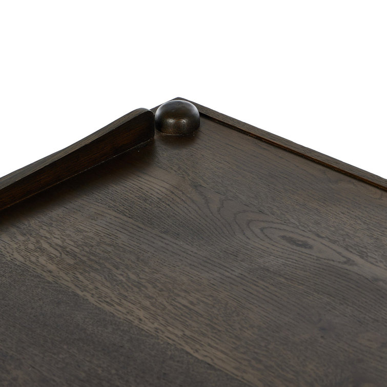 Espresso Brown Solid and MDF Wood Square Coffee Table with Storage