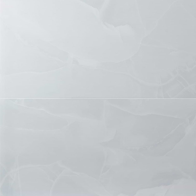 Large Onyx Azul Polished Porcelain Floor and Wall Tile
