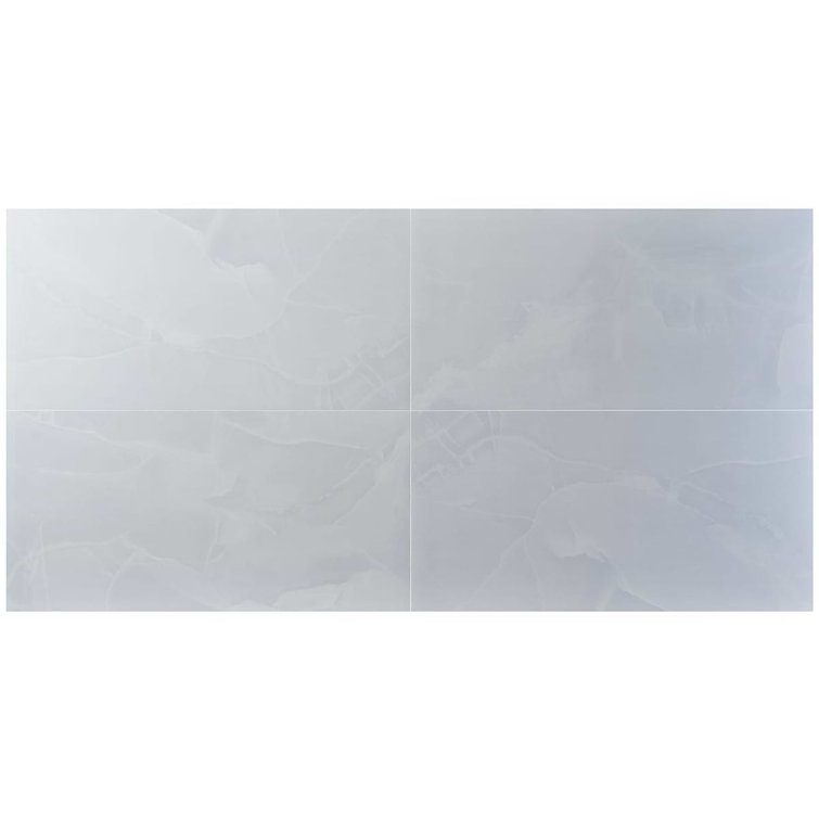 Large Onyx Azul Polished Porcelain Floor and Wall Tile