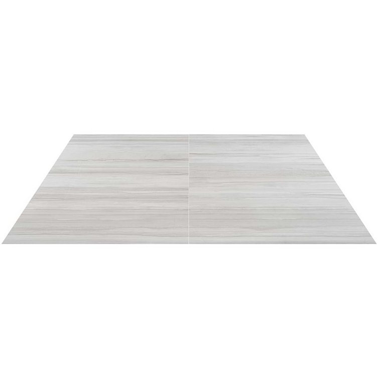 Luminus White Polished Marble Look Large Format Porcelain Tile