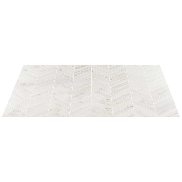 Dolomite Snow Polished Porcelain Marble Look Mosaic Tile