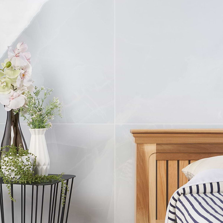 Large Onyx Azul Polished Porcelain Floor and Wall Tile