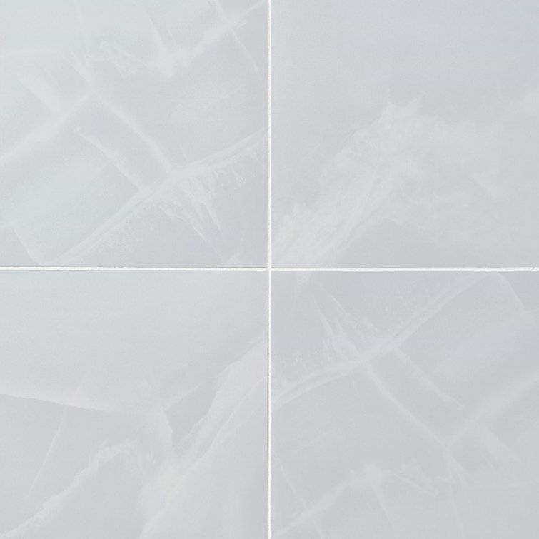 Large Onyx Azul Polished Porcelain Floor and Wall Tile