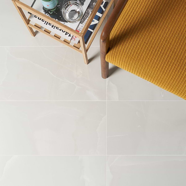 Saroshi Large Format Polished Porcelain Marble Look Tile