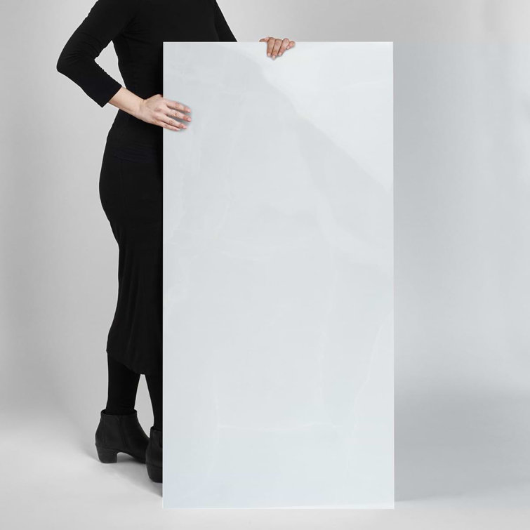 Large Onyx Azul Polished Porcelain Floor and Wall Tile