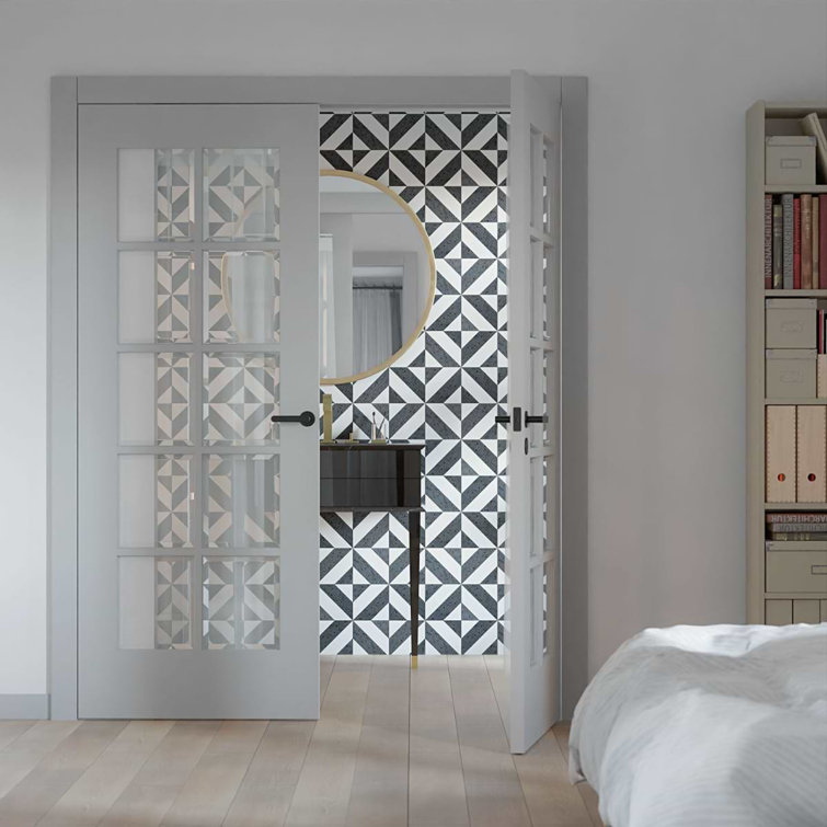Pepper Black and White Polished Marble Mosaic Tile