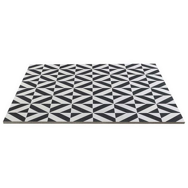 Pepper Black and White Polished Marble Mosaic Tile