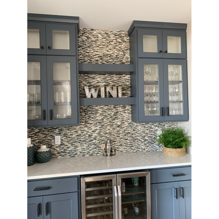 Picturesque 11" x 4" Natural Gray Slate Mosaic Tile