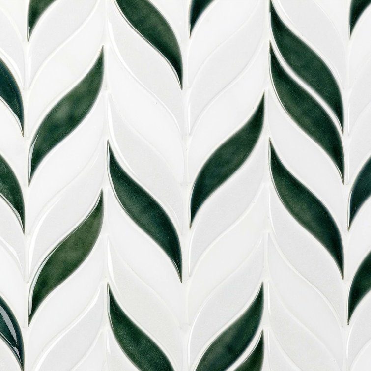 Deep Emerald 2" x 3" Ceramic Mosaic Wall Tile