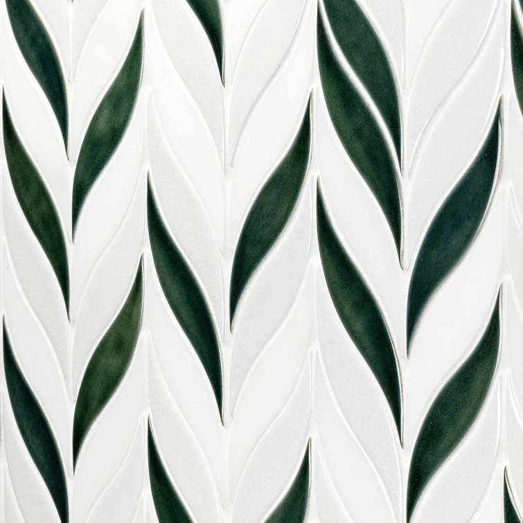 Deep Emerald 2" x 3" Ceramic Mosaic Wall Tile