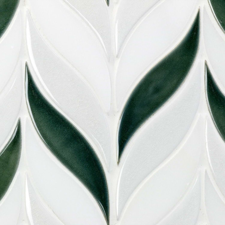 Deep Emerald 2" x 3" Ceramic Mosaic Wall Tile