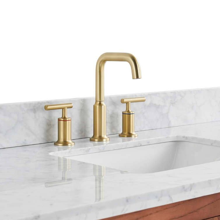 Baker 36" Ash Wood Vanity with Carrara Marble Top