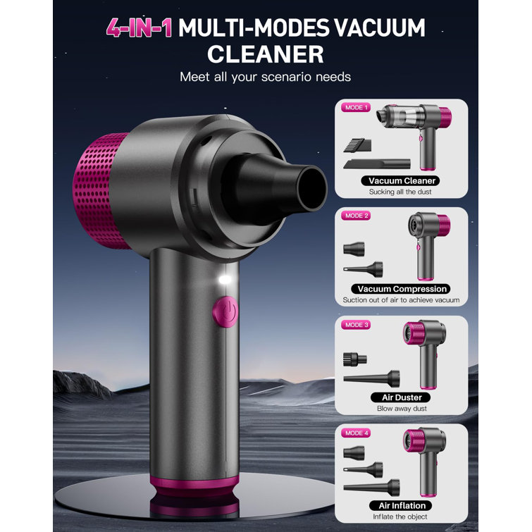 Handheld Green Steel and HEPA Filter Vacuum Cleaner for Car