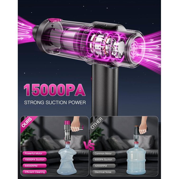 Handheld Green Steel and HEPA Filter Vacuum Cleaner for Car