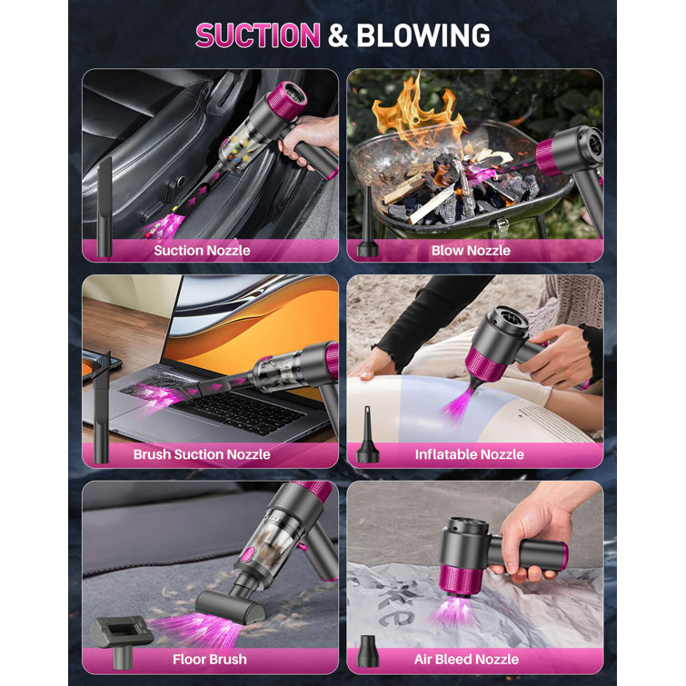 Handheld Green Steel and HEPA Filter Vacuum Cleaner for Car