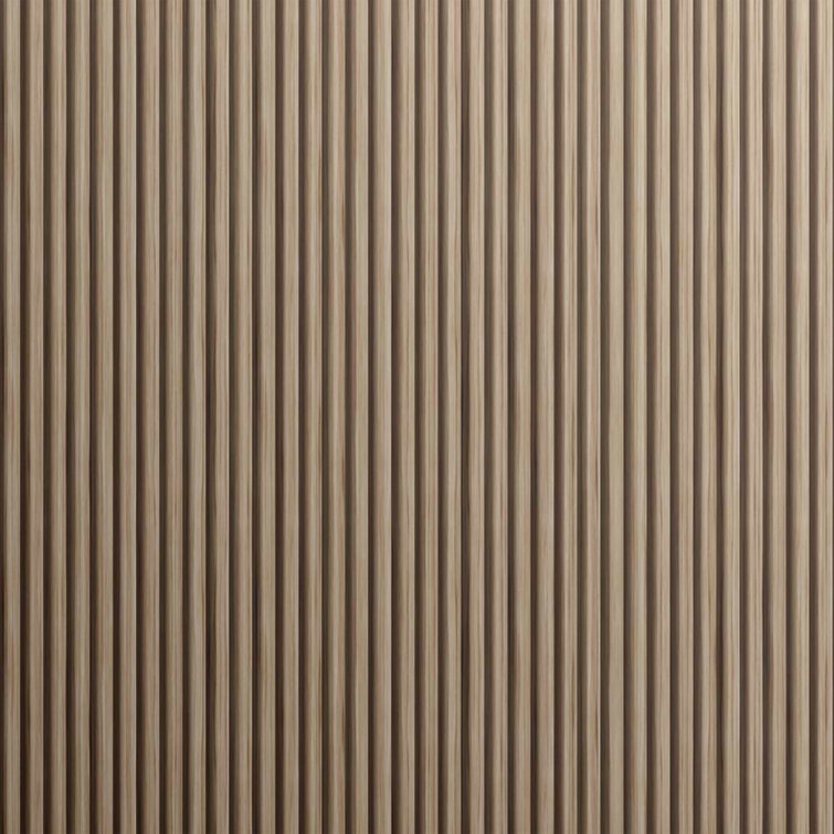 Demeter Medium Brown MDF Wall Mounted Vanity with White Ceramic Sink
