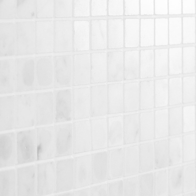 White Carrara Marble 1x1 Square Mosaic Wall Tile